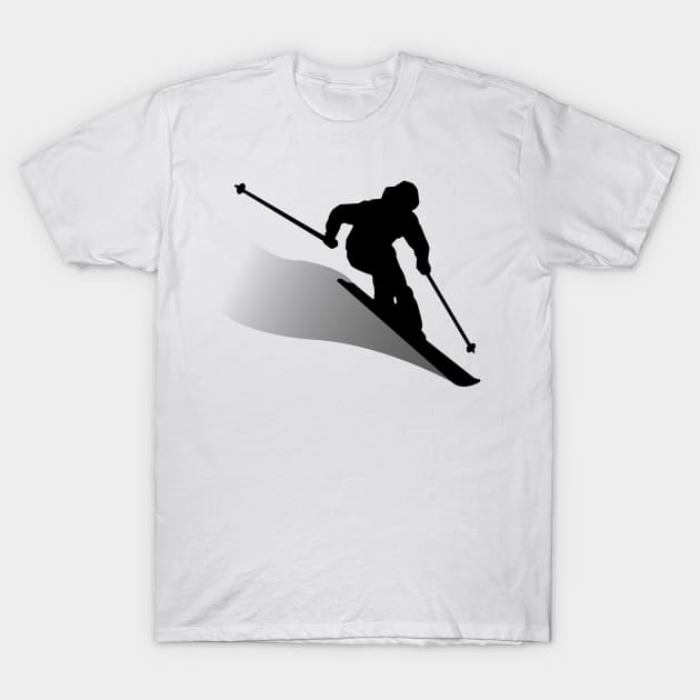 Skier T-Shirt by ChrisWilson